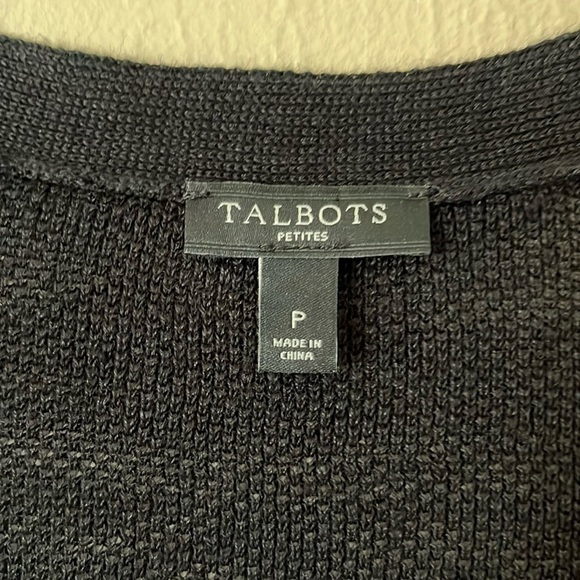 Talbots Women’s Petite 100% linen Black Cardigan size petite Short Sleeves - Picture 4 of 15